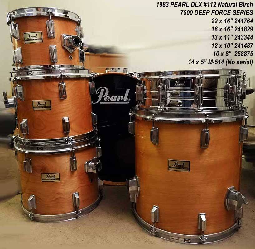 1983 Pearl DLX 7500 Deep Force Drum Kit