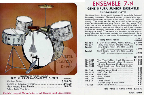 Slingerland Gene Krupa Junior Ensemble 7N Drum Set