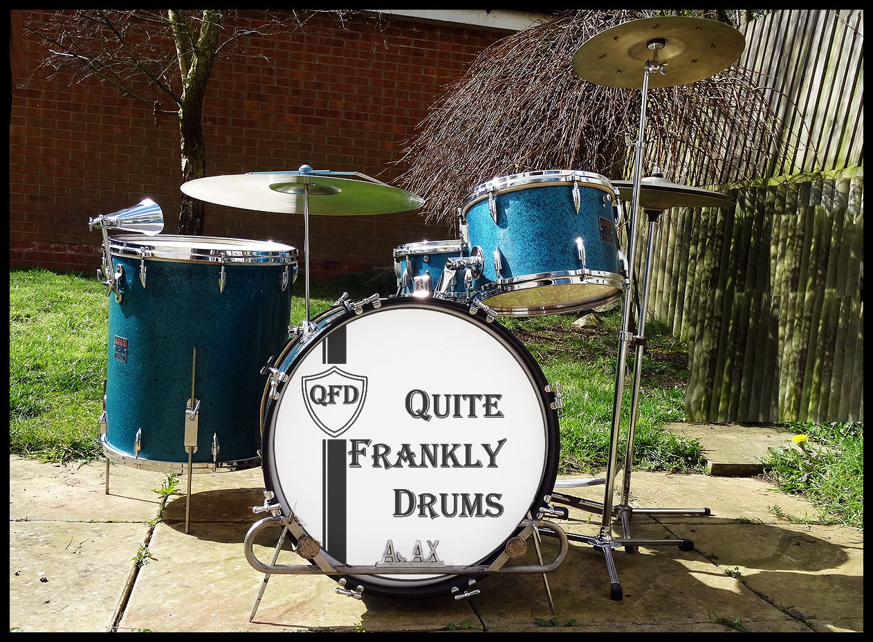 Ajax 1949 Blue Sparkle Quite Frankly Drums Kit