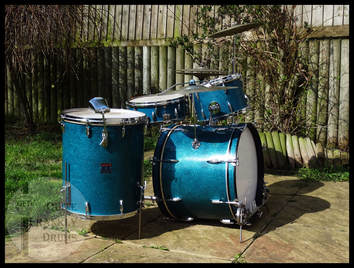 Ajax 1949 Blue Sparkle Quite Frankly Drums Kit